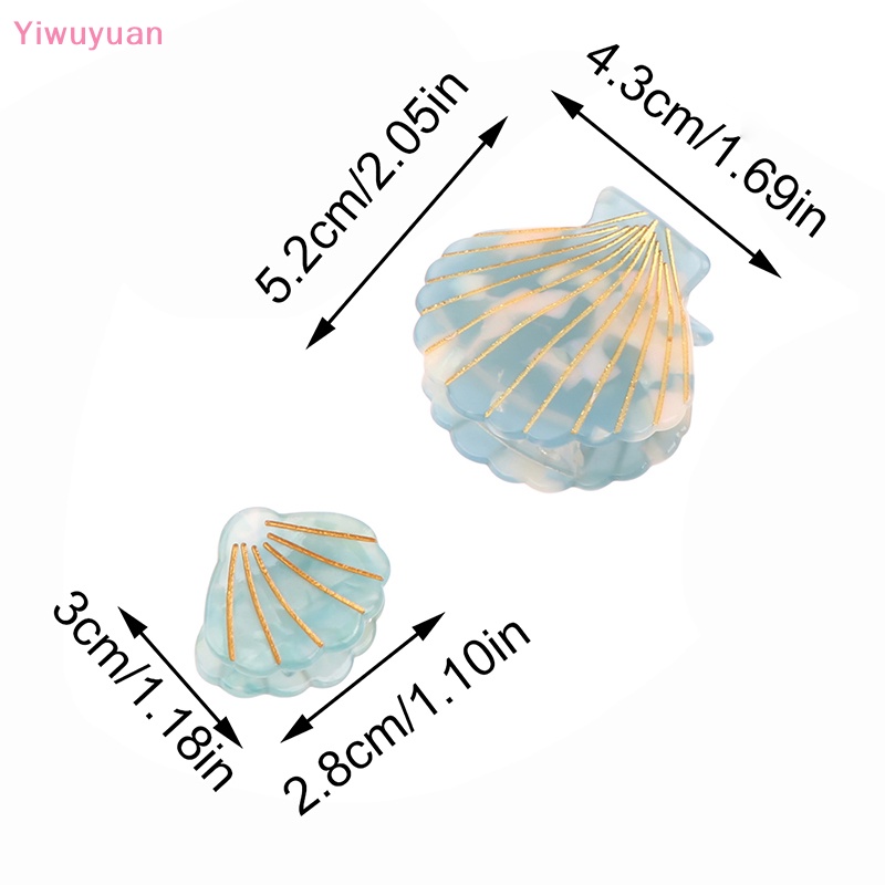 1 Kẹp Tóc Móng Vỏ Sò Bằng Nhựa Acrylic Cho Nữ