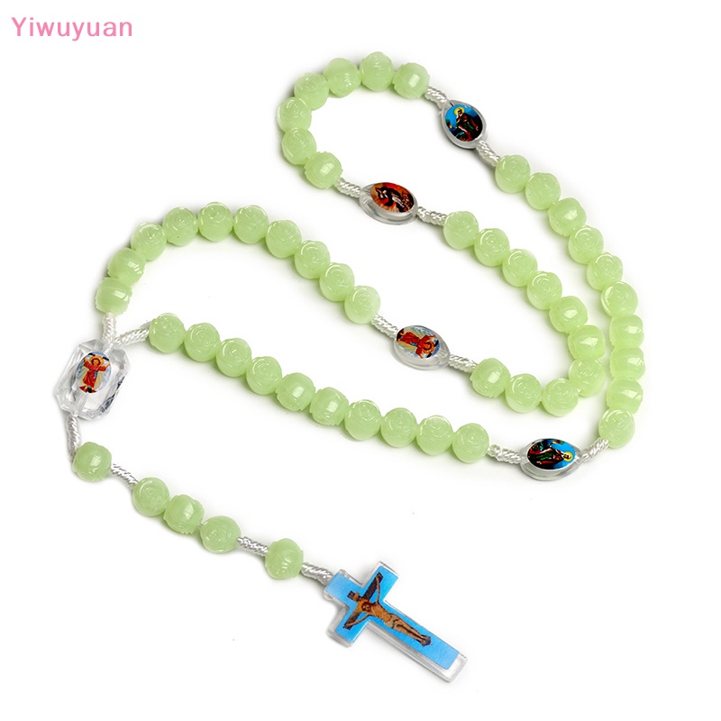 < Yiwuyuan > Vòng cổ Mặt Thánh Giá Phát Quang Thời Trang Dành Cho Nữ Biểu Tượng Cầu Nguyện Ngẫu Nhiên Mới
