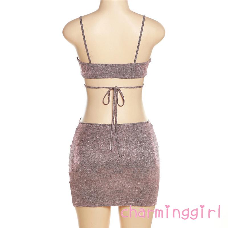 Đầm Ôm Không Tay Hở Lưng Cột Dây Quyến Rũ Cho Nữ