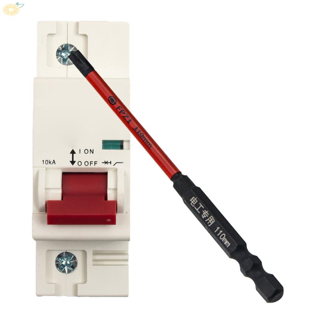 【VARSTR】Efficient Rust Proof Magnetic Slotted Cross Screwdriver Bit Set for Electricians