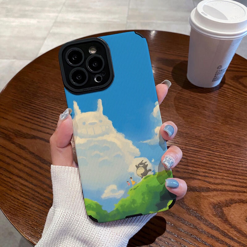 Ốp Điện Thoại Mềm Chống Rơi In Hình Totoro Cho IPhone11 12 Pro Max X XR XS Max SE 7 Plus 8 Plus 13 Pro Max 14 Pro Max