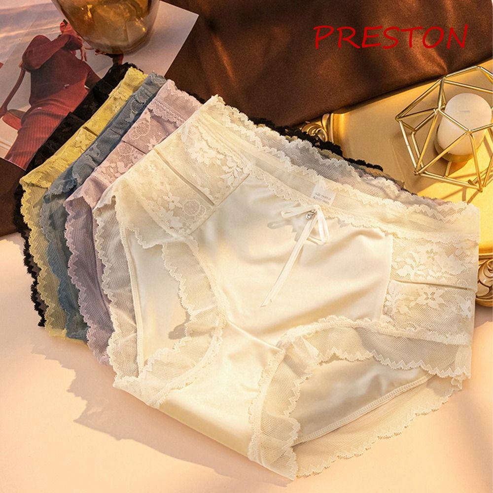 Quần Lót Satin Viền Ren Lưng Vừa Thoải Mái Thanh Lịch Cho Nữ