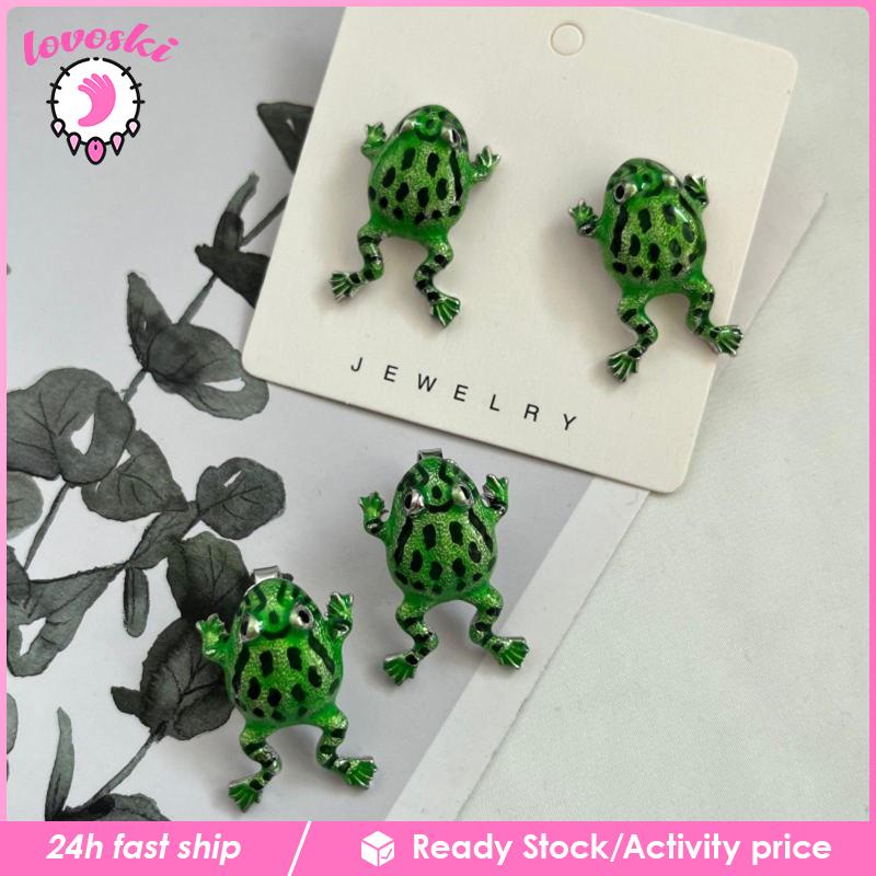 Bông Tai Hình Chú Ếch Bằng Hợp Kim Dễ Thương Dùng Làm Quà Tặng Ngày Của Mẹ