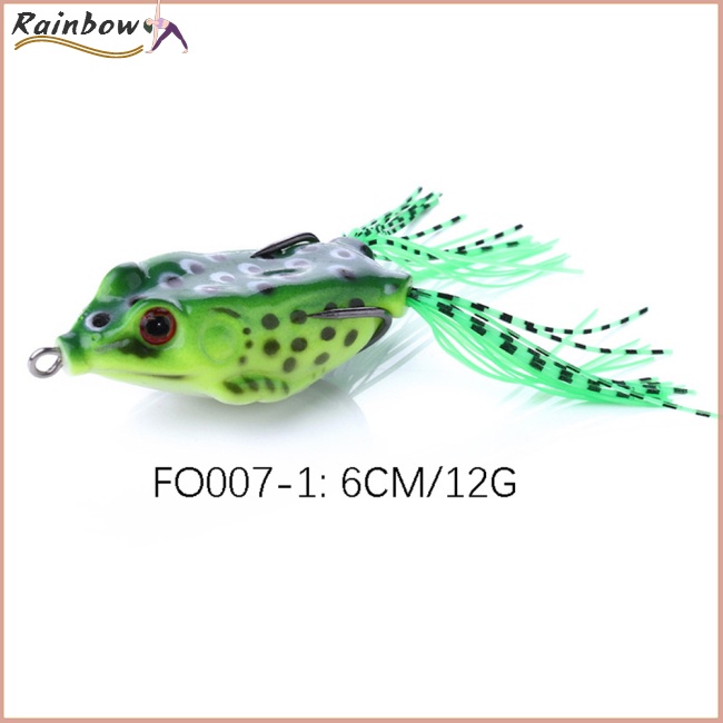 Set 5 Mồi Giả Nhử Cá Hình Ếch 3D Bằng Nhựa Mềm 6cm / 12g