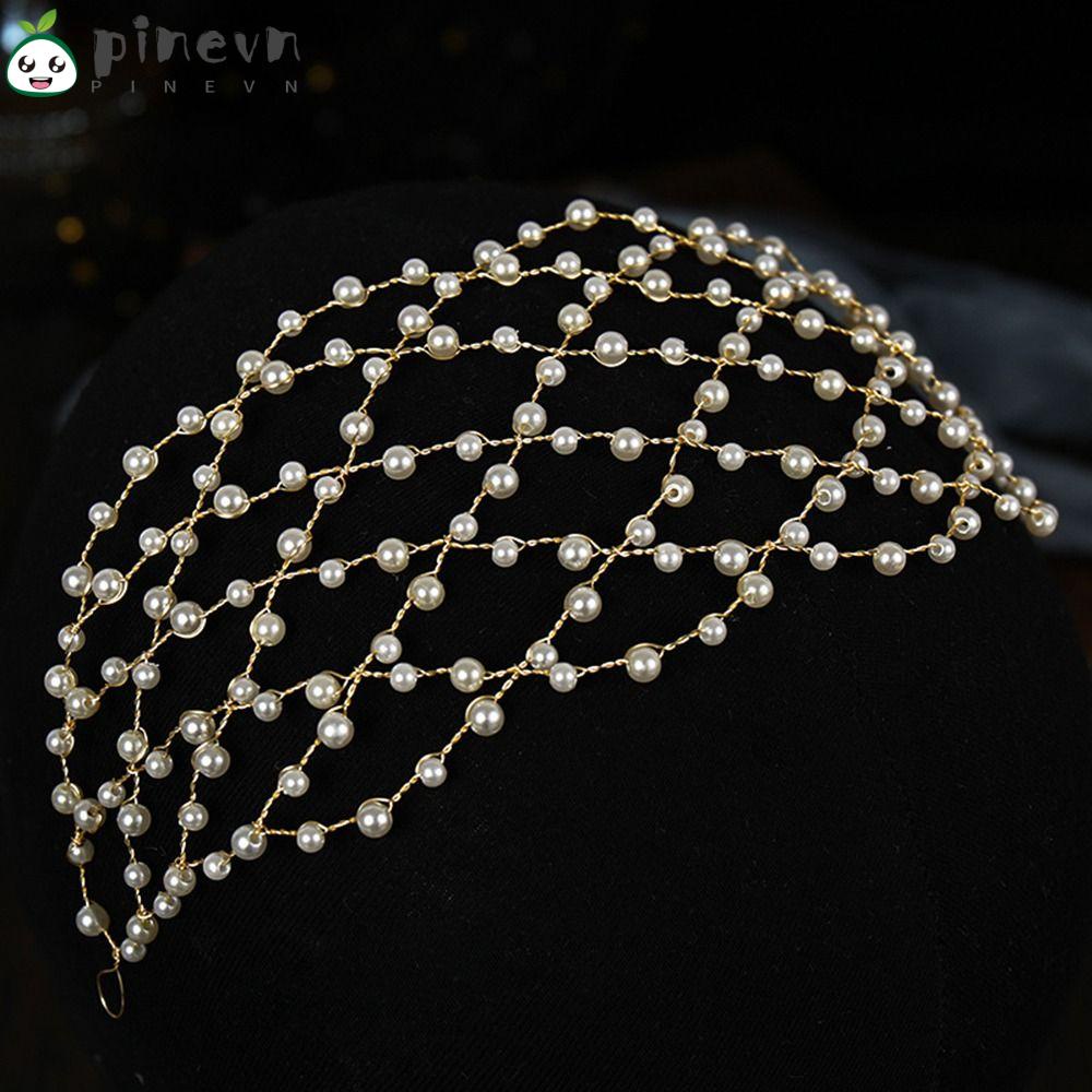 Băng Đô Cài Tóc Hình Vương Miện Bằng Vải Lưới Phong Cách Vintage