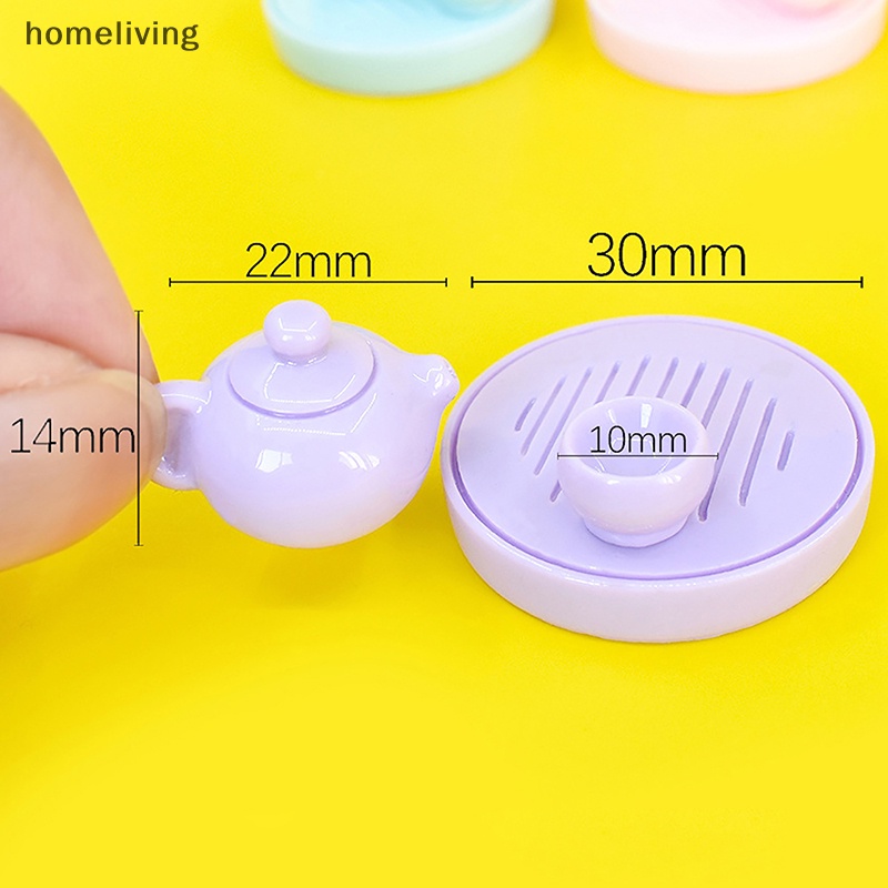 Bộ Ấm Trà Mini Bằng Nhựa Resin Dạ Quang Hình Hoạt Hình Dễ Thương Trang Trí Tiểu Cảnh DIY