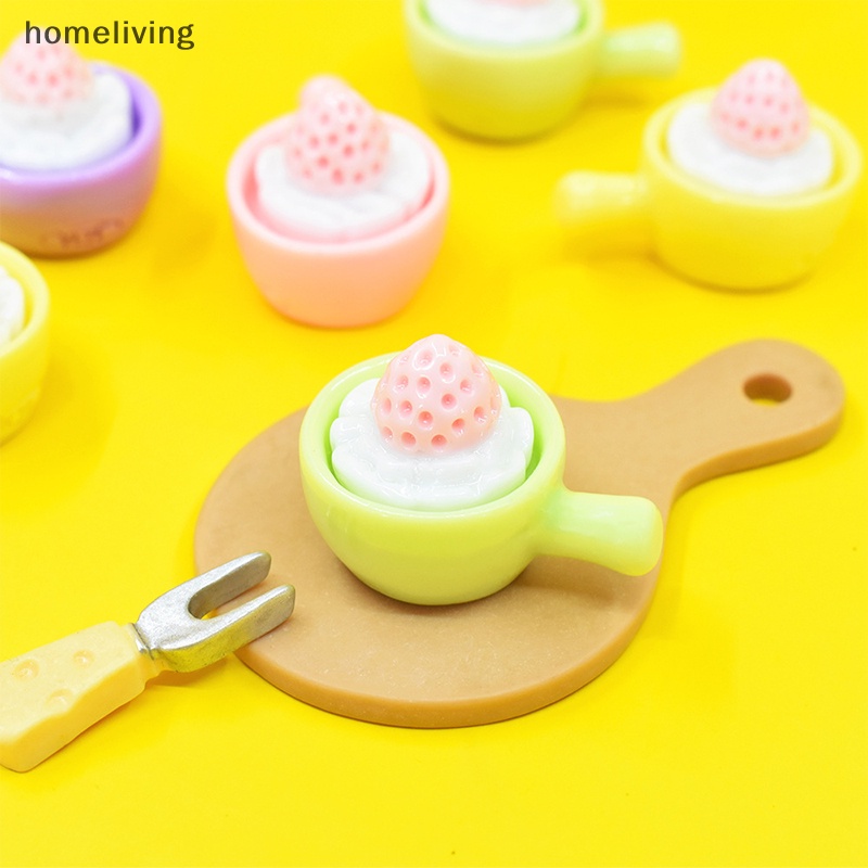Set 5 Mô Hình Bánh Ngọt / Món Tráng Miệng Mini Dễ Thương Trang Trí Nhà Búp Bê DIY