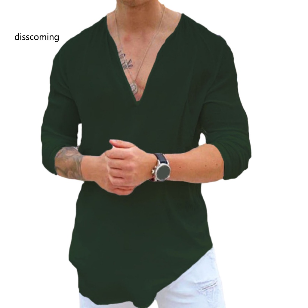 Áo Khoác Dáng Dài In Họa Tiết Cá Tính Trẻ Trung| Áo Sơ Mi Nam Cổ Chữ V Tay Lửng Dáng Rộng Thấm Hút Mồ Hôi Màu Sắc Đơn Giản