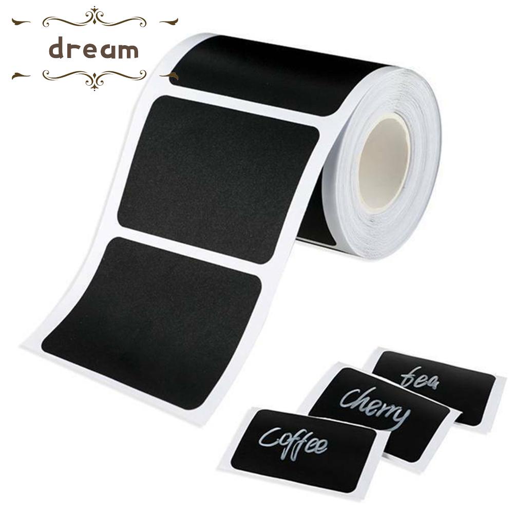 【DREAMLIFE】Sticker Labels Chalkboard Craft Kitchen Jar Removable Blackboard Chalk