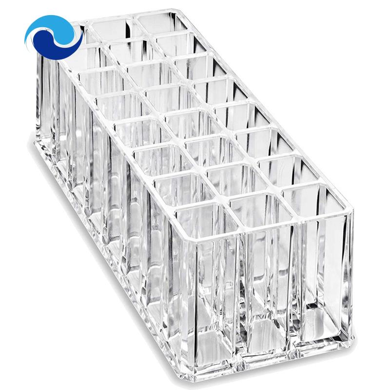 Hộp Đựng Son Môi 24 Ngăn Bằng Nhựa Acrylic Trong Suốt Tiện Dụng