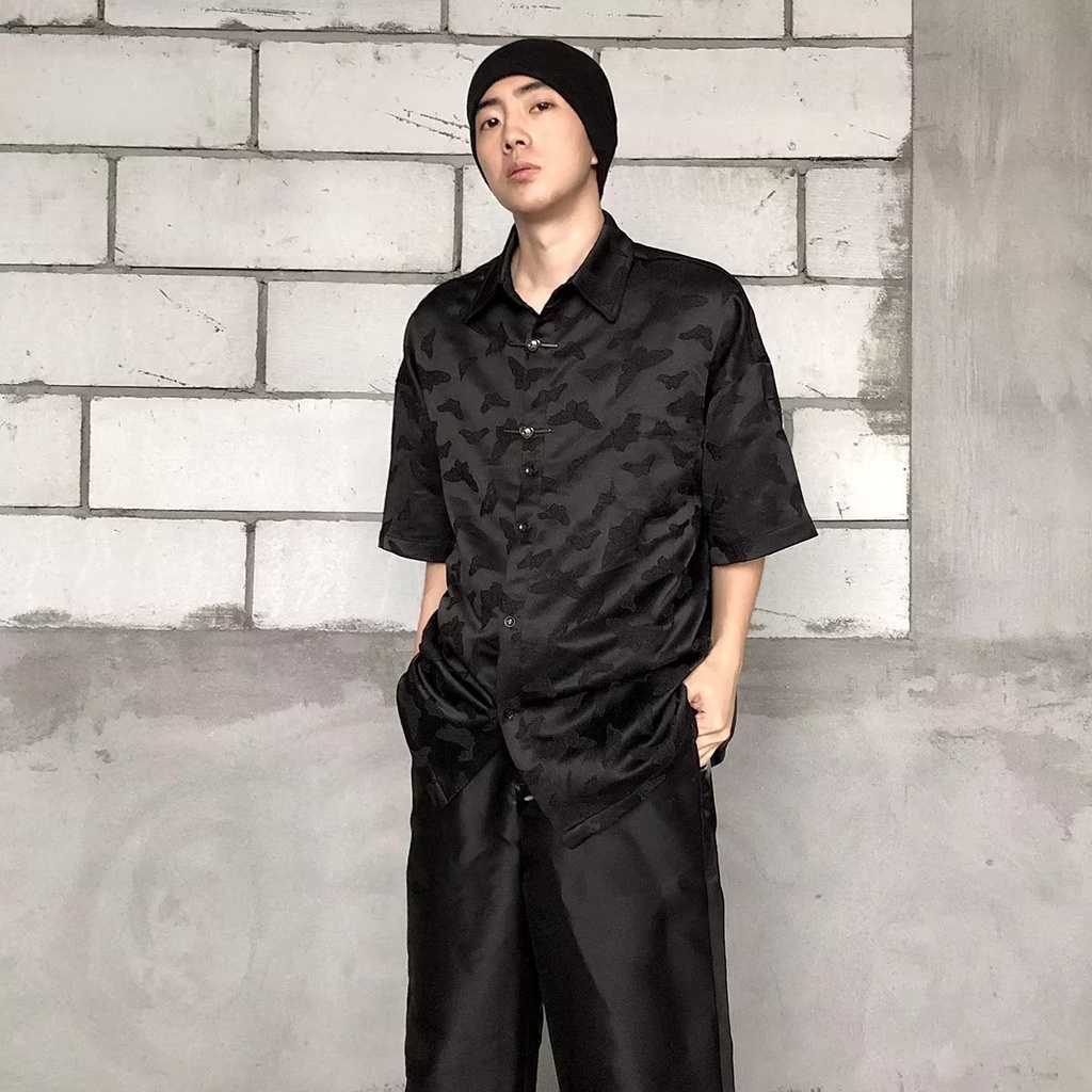 Áo Sơ Mi Tay Ngắn Phong Cách Trung Hoa Thời Trang Mùa Hè Mới Cho Nam