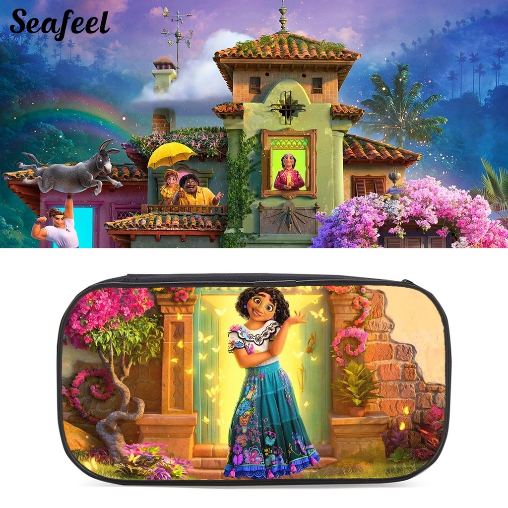 Túi Đựng Bút Bằng Vải Oxford Chống Bụi Họa Tiết Hoạt Hình Dễ Thương