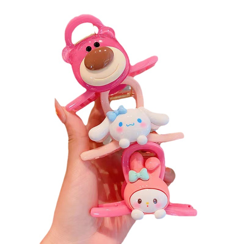 SANRIO Kẹp Tóc Hình Cá Mập / Melody Lotso Dễ Thương Cho Nữ H0268