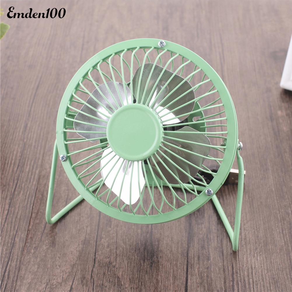 Quạt Làm Mát Để Bàn 4 inch Bằng Kim Loại Cổng Sạc USB