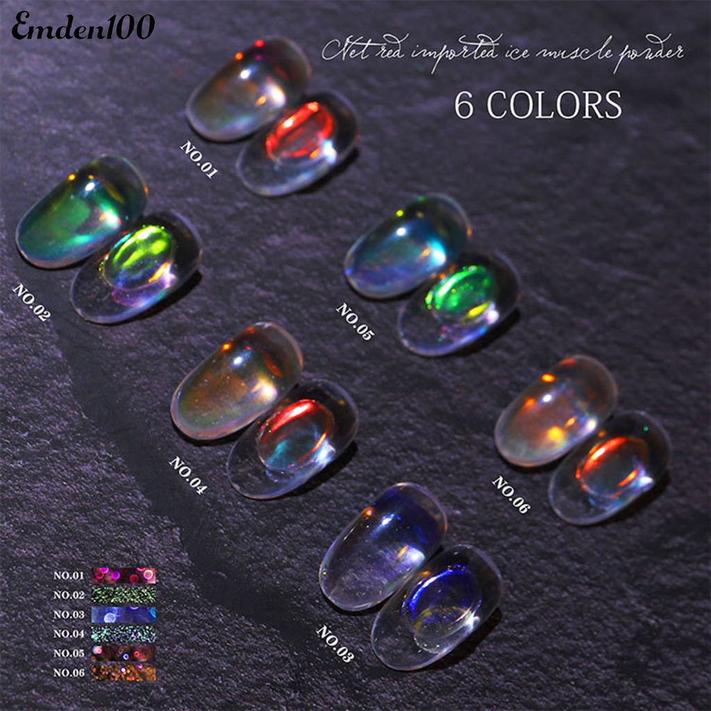 Bột Tráng Gương Sơn Móng Tay Tạo Hiệu Ứng Cực Quang Cho Nữ