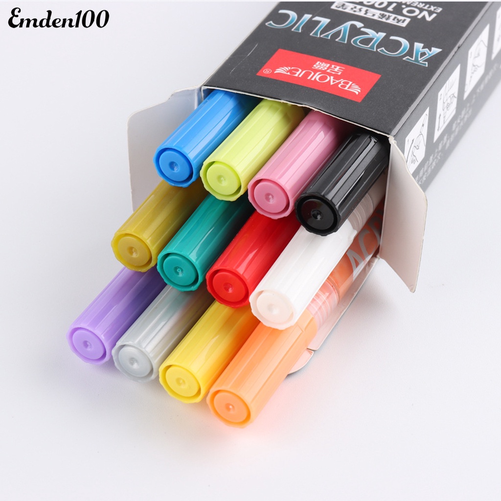 Bộ 12 Bút Vẽ Móng Tay Chống Nước 12 Màu