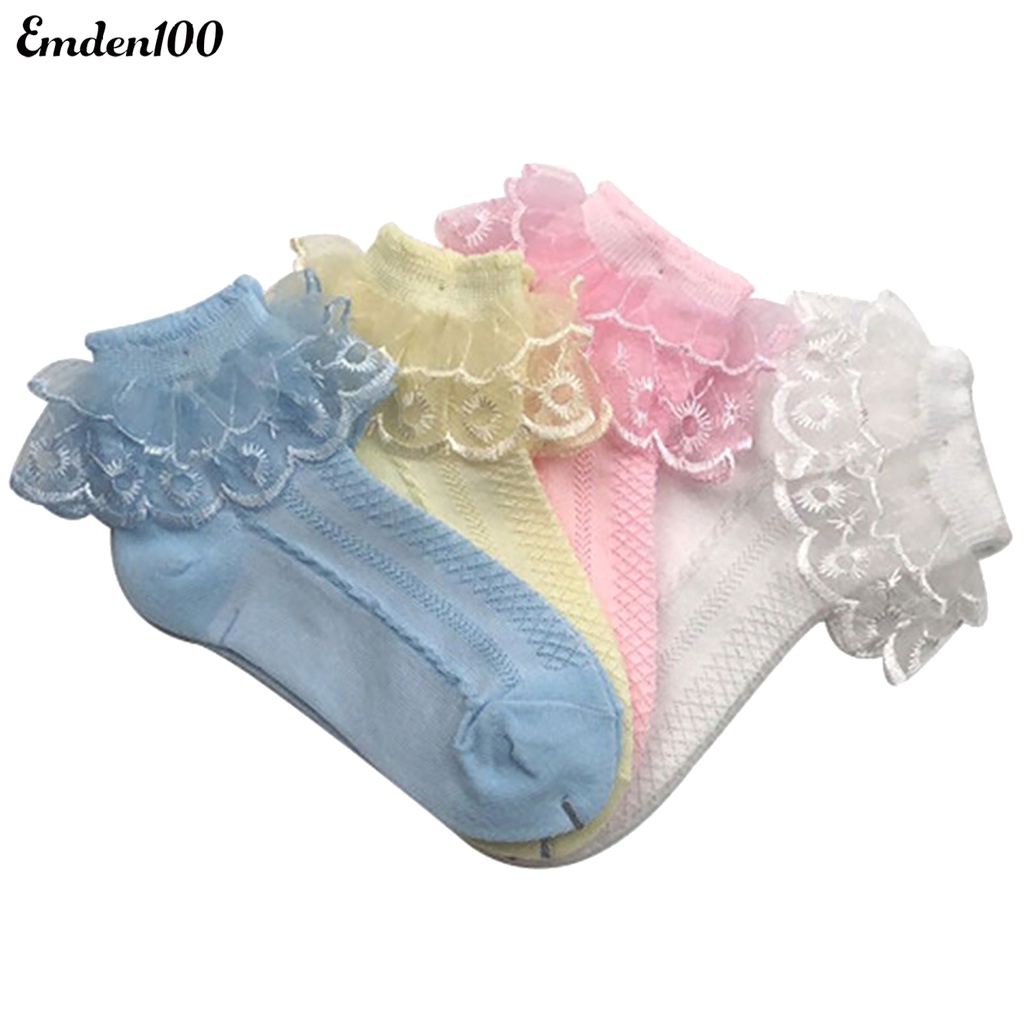 1 Đôi Tất Cotton Chống Trượt Màu Sắc Đơn Giản Cho Bé