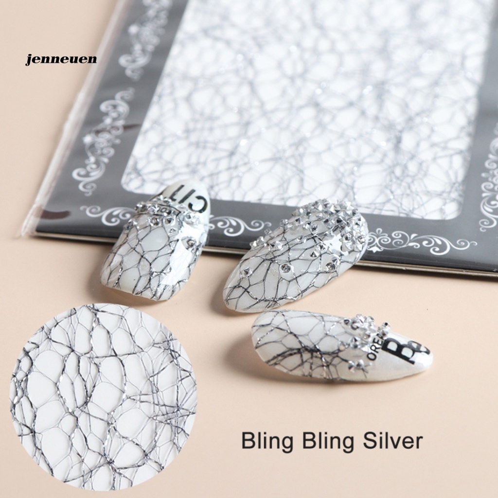 Miếng Dán Trang Trí Móng Tay Nghệ Thuật Dạng Lưới