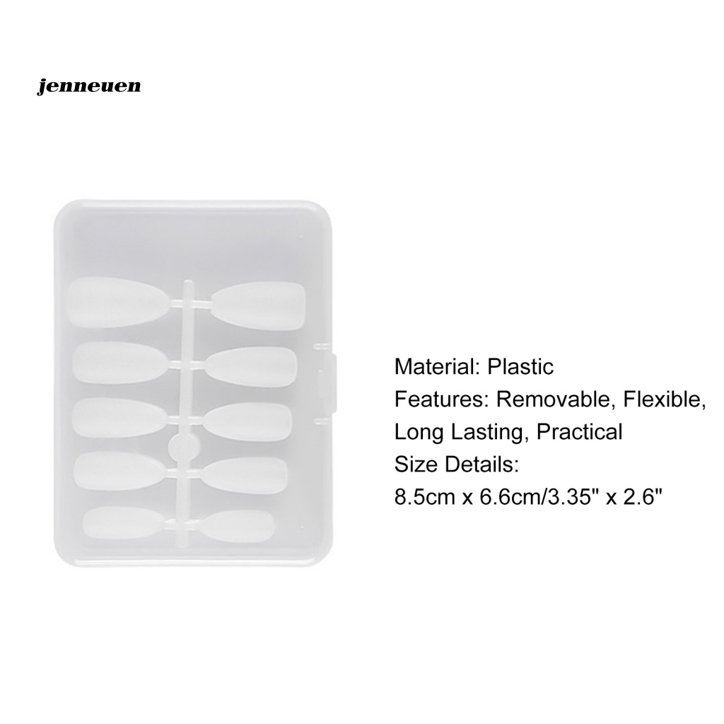 Bộ 100 Móng Tay Giả Che Phủ Toàn Diện Trong Suốt Siêu Nhẹ