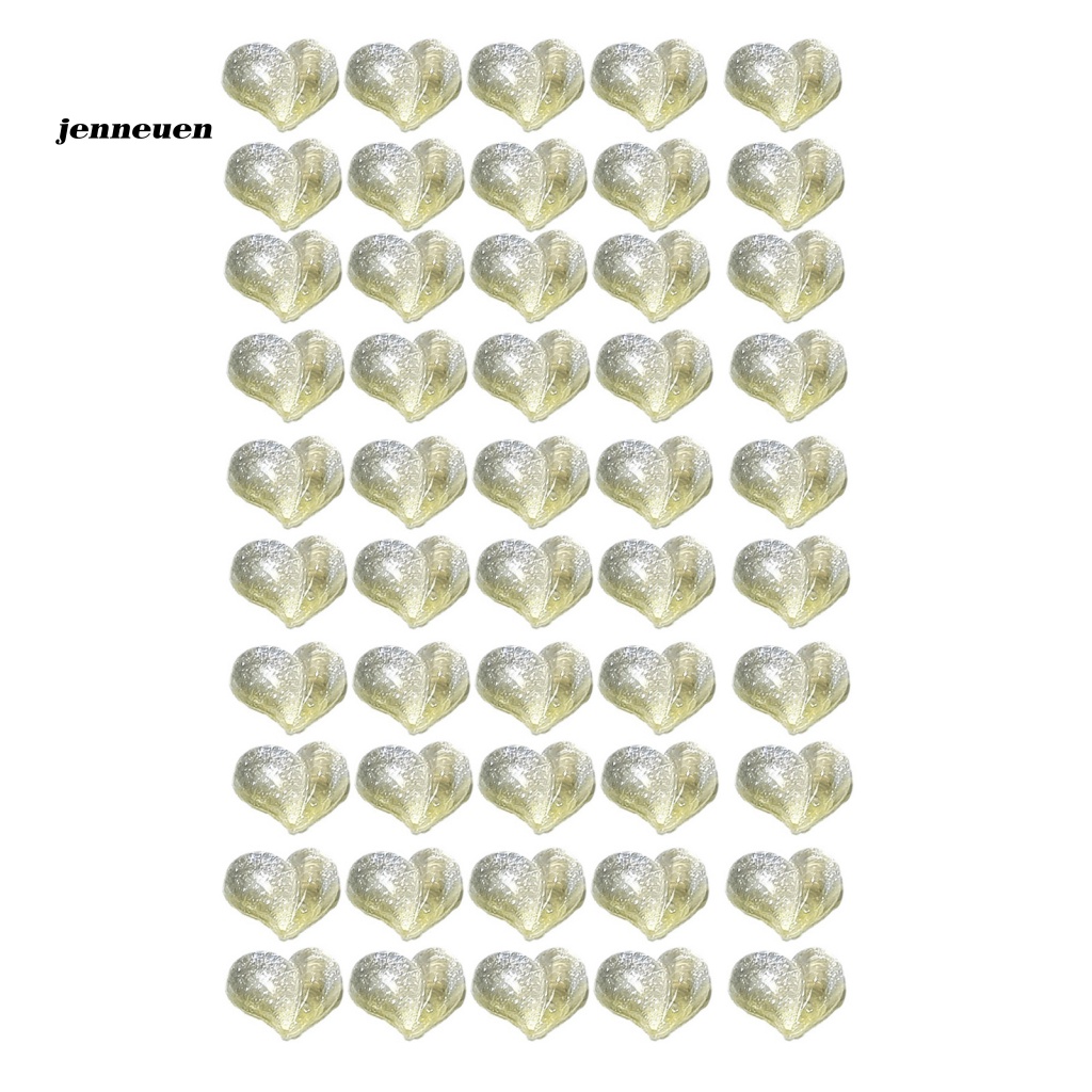 Set 50 Phụ Kiện Trang Trí Móng Tay Mini Hình Ngôi Sao / Trái Tim / Trái Tim Tinh Tế Cho Nữ Charms