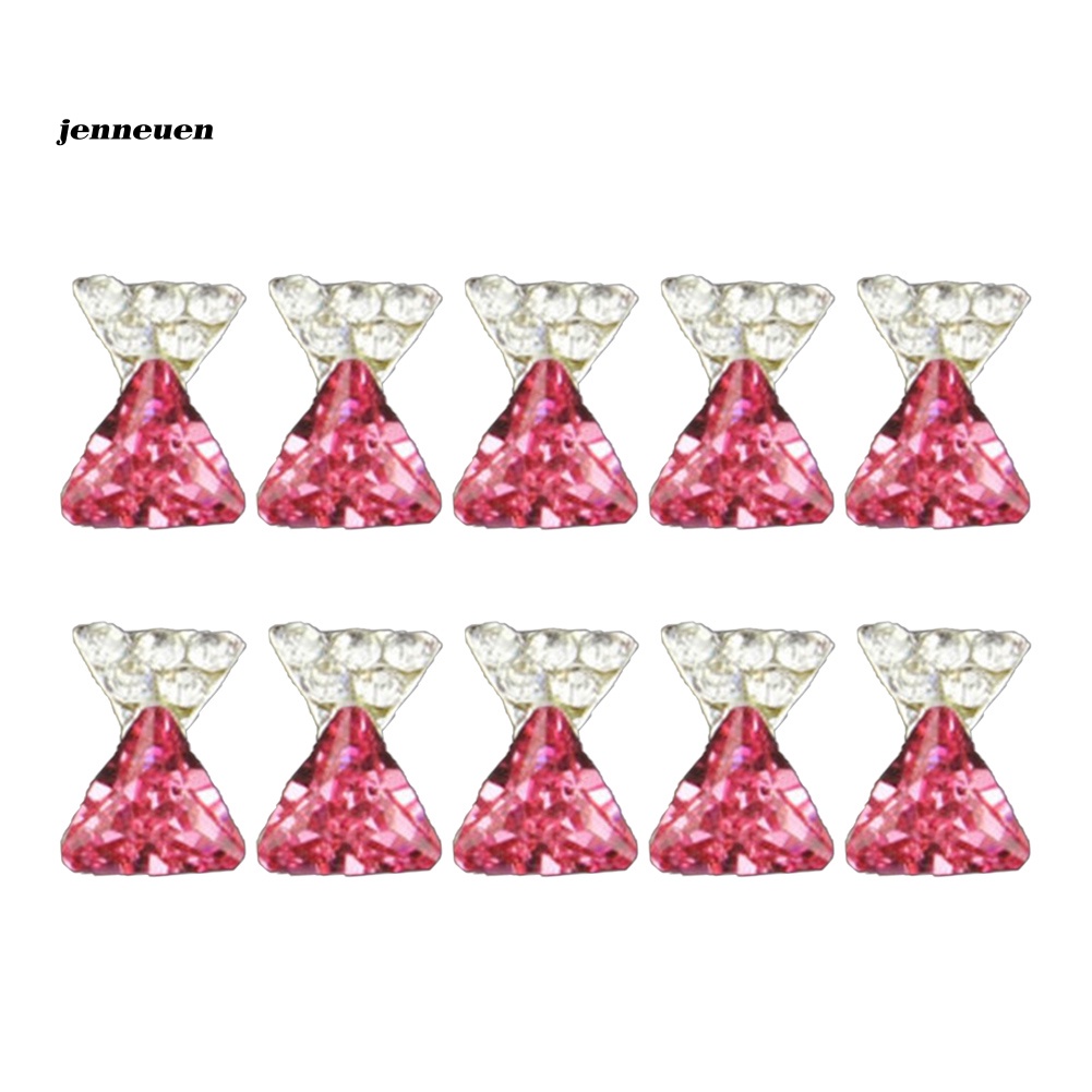 Set 10 Hạt Cườm 3D Lấp Lánh Trang Trí Móng Nghệ Thuật Thời Trang DIY