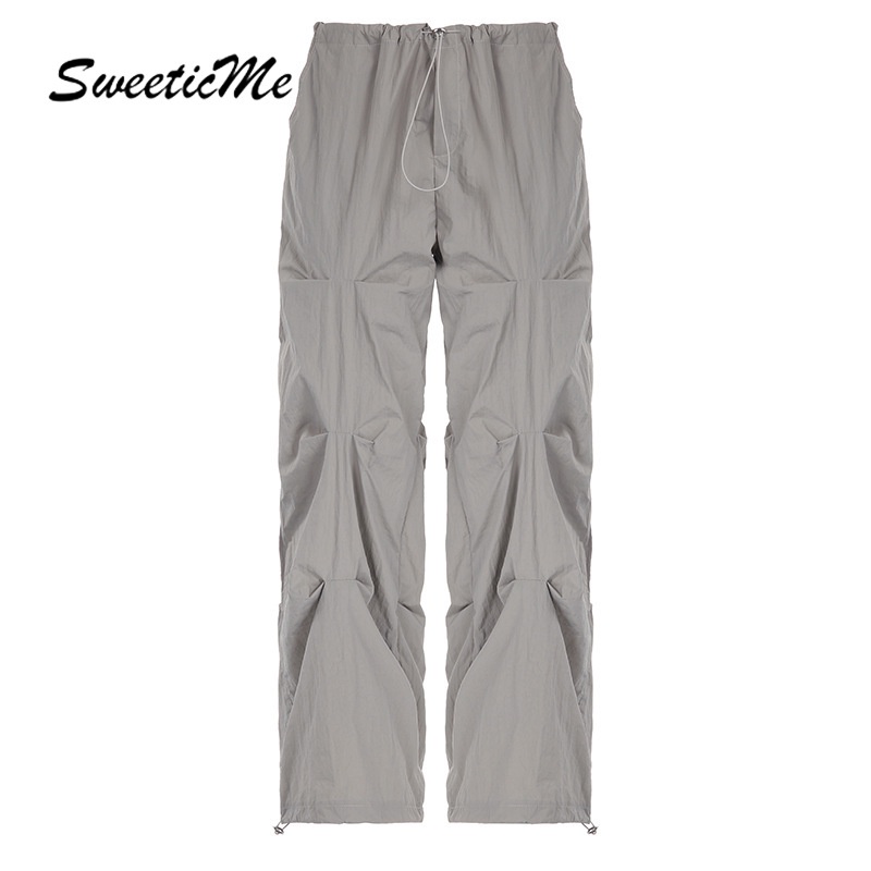 Quần Dài Thể Thao SweeticMe Dáng Rộng Eo Chun Màu Trơn Giản Dị Thời Trang Mới 2023 Dành Cho Bạn Nữ