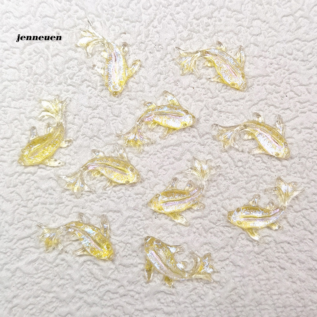 1 Hộp Phụ Kiện Trang Trí Móng Tay Hình Cá Vàng Độc Đáo