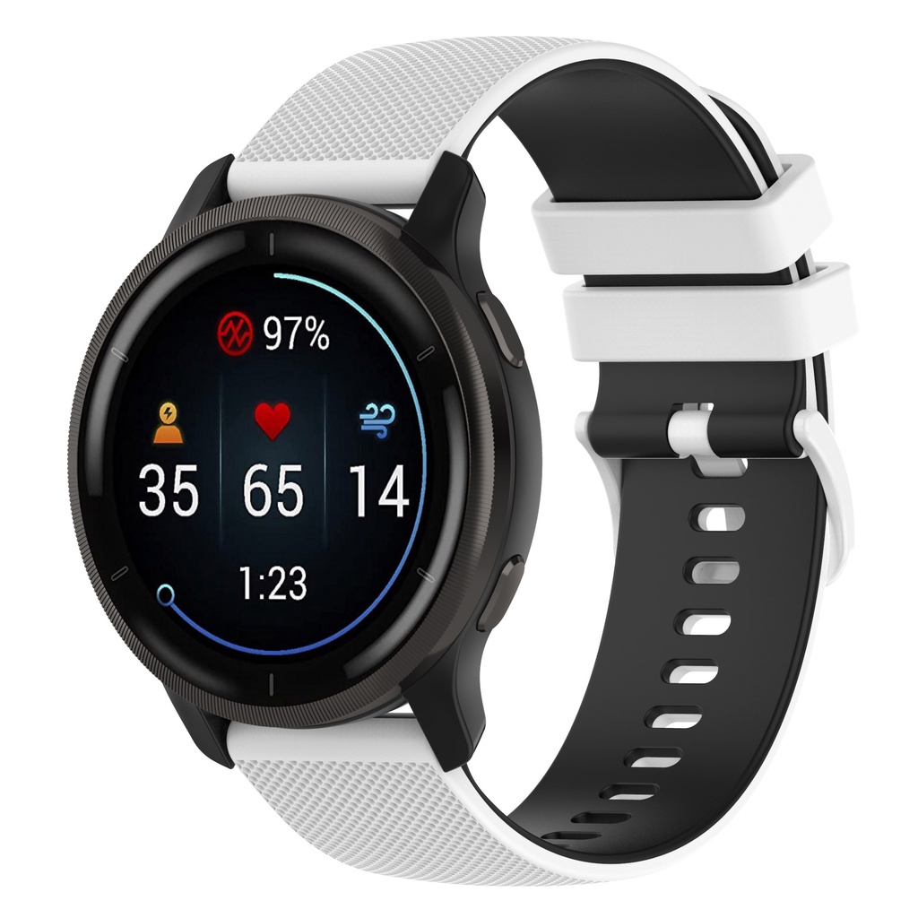 Dây Đeo Silicone 20mm 22mm Cho Garmin Forerunner 255 745 Garmin Venu 2 vivoactive 4 Active