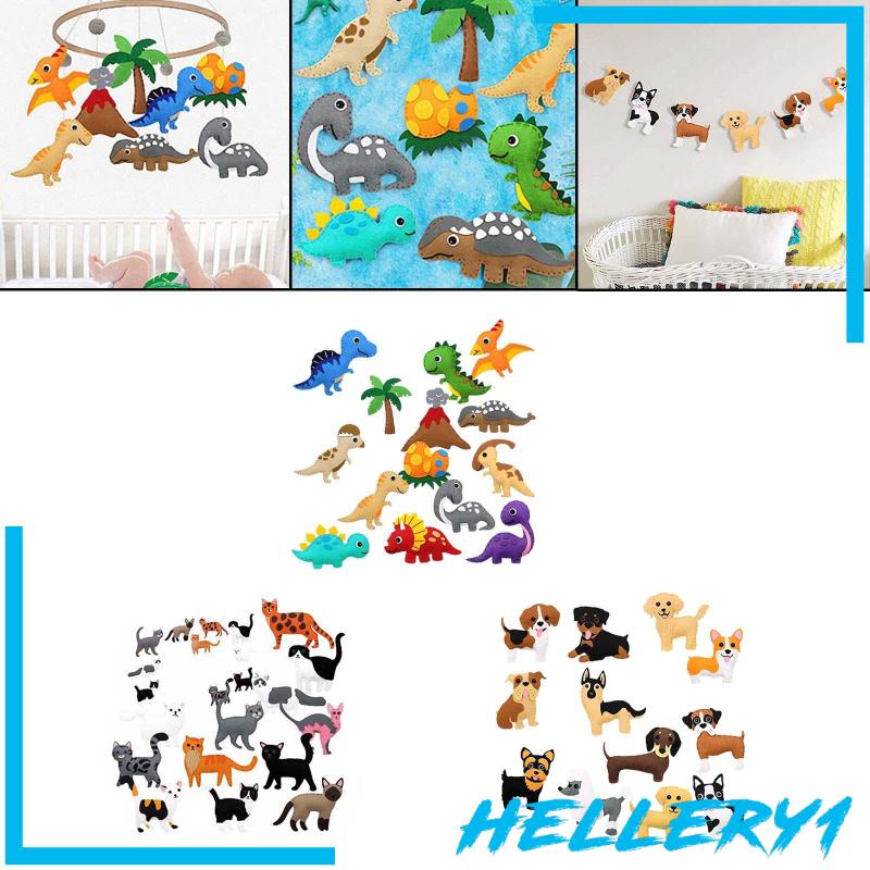 Bộ Dụng Cụ May Vá Thủ Công Bằng Vải Nỉ Hình Động Vật DIY Dành Cho Trẻ Em