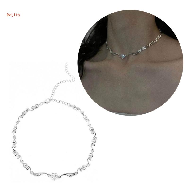 Mojito Vòng cổ Mặt Hình Đôi Cánh Đính Đá Phong Cách Hiphop