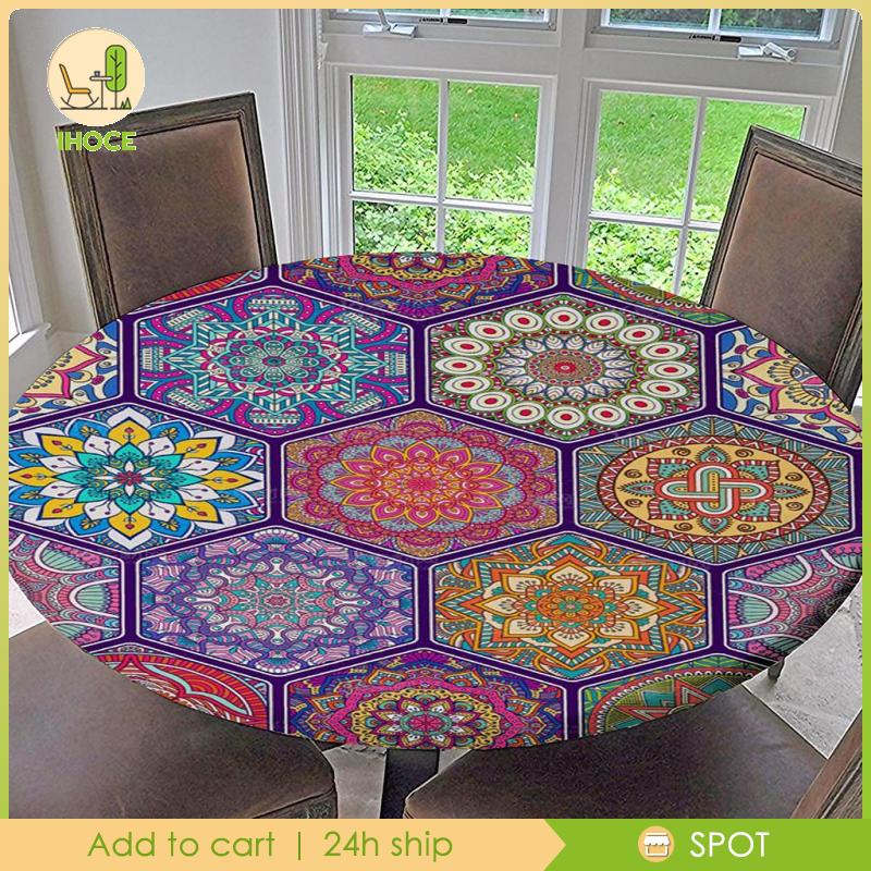 Khăn Trải Bàn Tròn Trong Nhà, Vỏ Bọc, Và Nước Với Dây Thun, Hostyard, & Gia Đình Tập Hợp