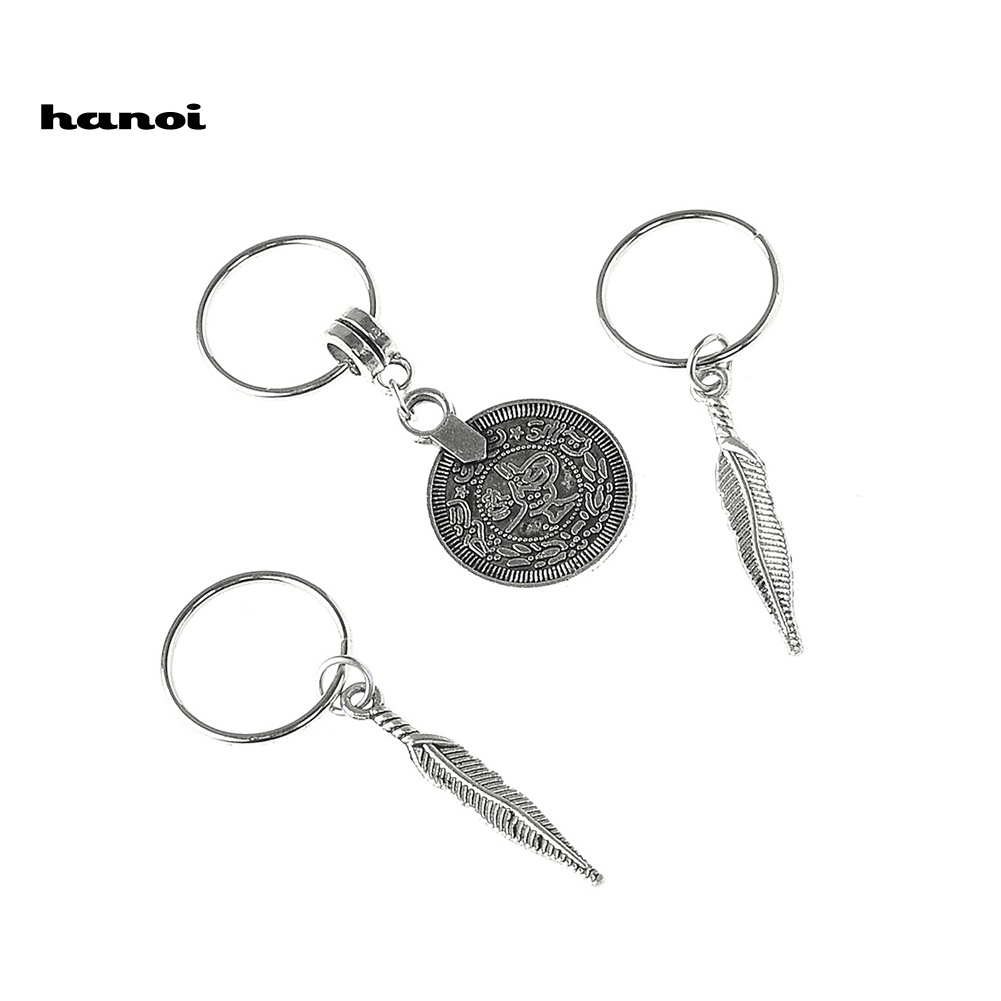 1 Gói Kẹp Tóc Đuôi Heo Châu Phi Đính Hạt / Đồng Xu DIY Dành Cho Nữ