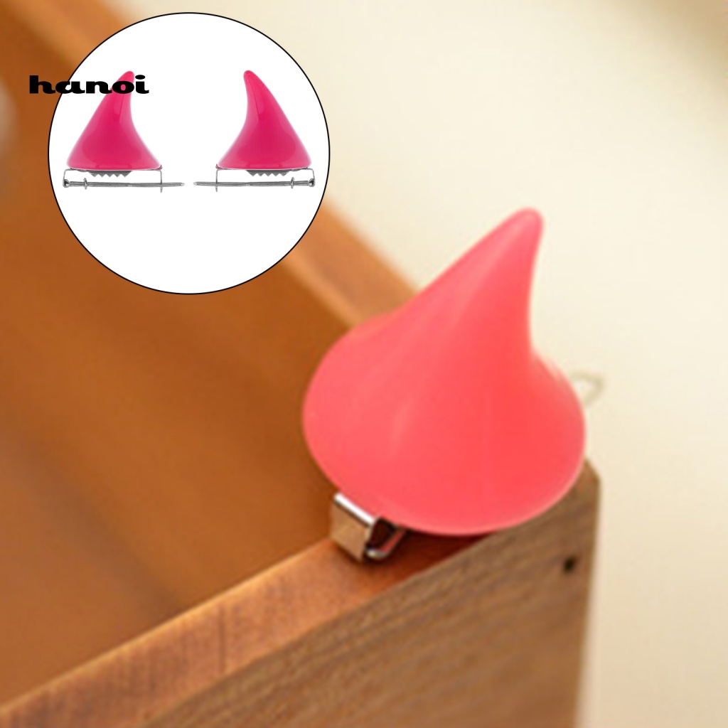 Set 4 Cặp Kẹp Tóc Hóa Trang Halloween Hình Sừng Quỷ Bằng Kim Loại