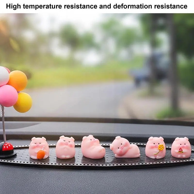 Chú Heo Hồng Hoạt Hình Bằng Nhựa resin Dễ Thương Trang Trí Nội Thất / Xe Hơi / Bảng Điều Khiển Văn Phòng / Quà Tặng Sinh Nhật / Sân Vườn