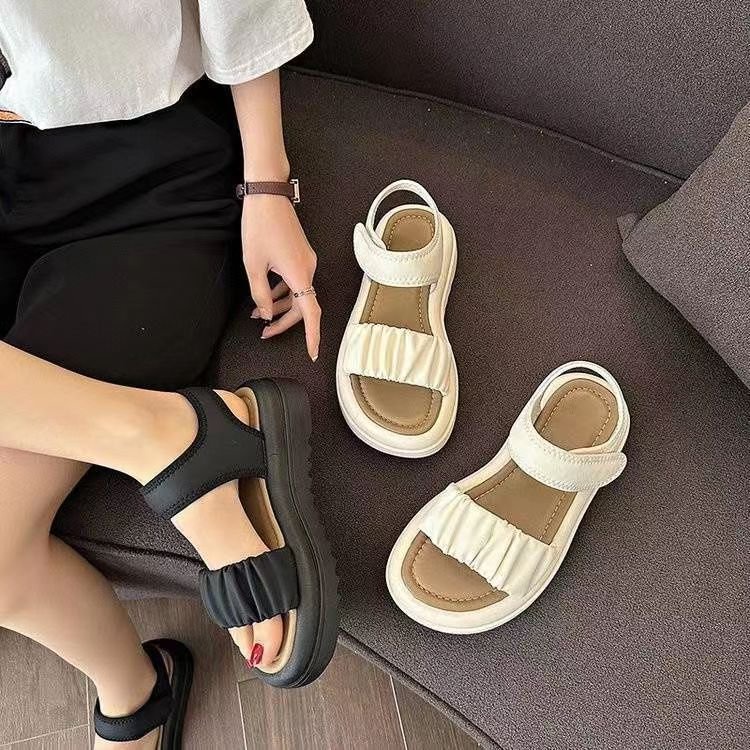 Giày Sandal Thể Thao Quai Dán Đế Dày Thời Trang Dành Cho Nữ