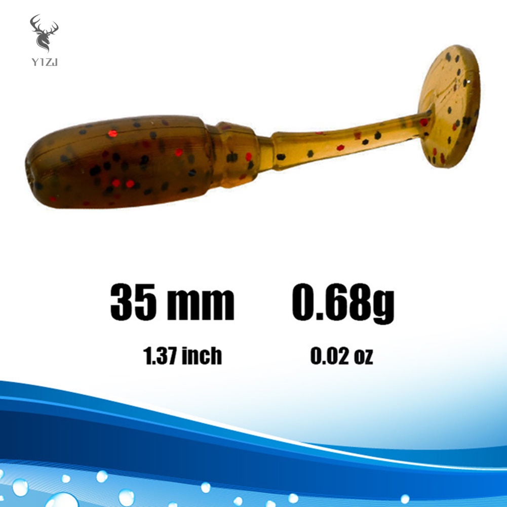 Mồi Câu Cá Giả Hình Chữ t Mềm Mại 3.5cm y1zj