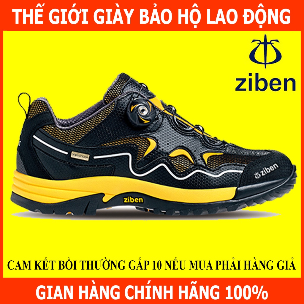 Giày Bảo Hộ Hàn Quốc Ziben 142 Chống Dập Ngón, Chất Vải Sợi Thoáng Khí, Đế Chống Đâm Xuyên