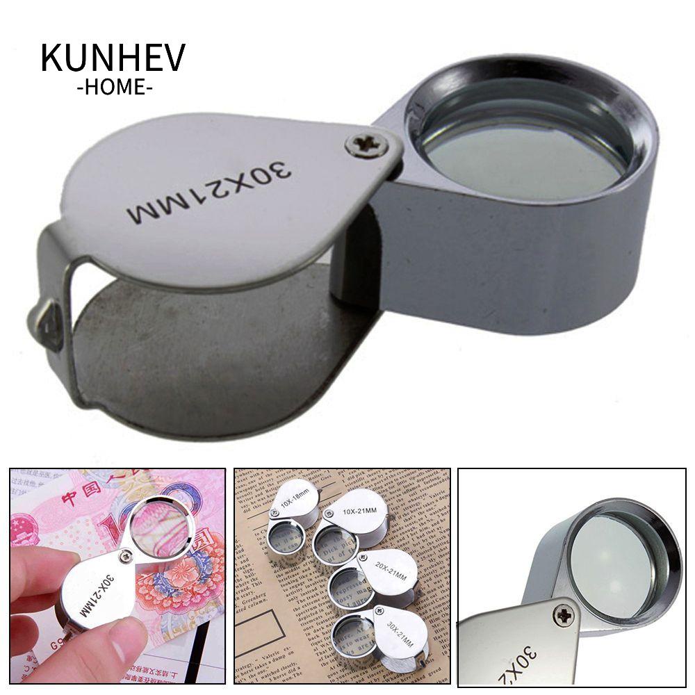 KUNHEV 1 Kính Lúp Phóng Đại 10 / 20 / 30X Mini Cầm Tay