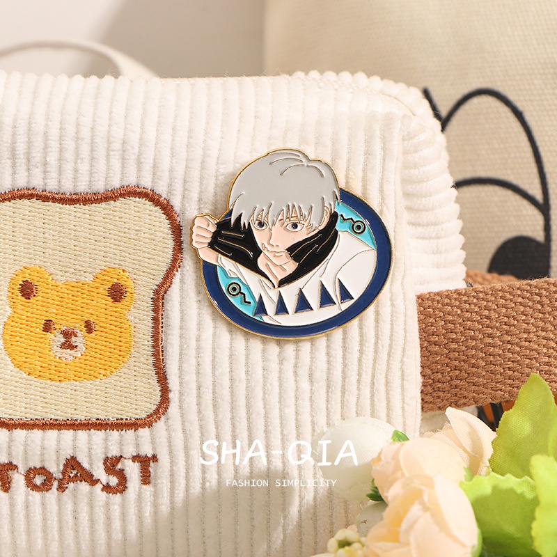 Huy Hiệu Cài Áo Hình Jason Gojo Satoru Dễ Thương