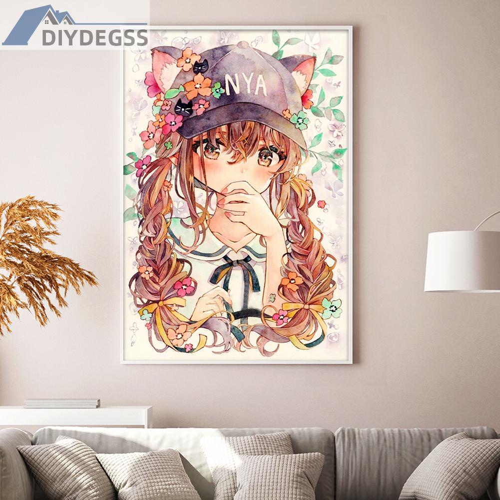 Toàn Bộ Bộ Tranh Thêu Chữ Thập 11CT Bằng cotton Thân Thiện Với Môi Trường Hình Cô Gái