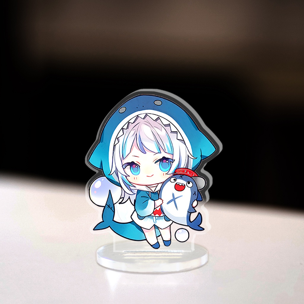 Mô hình Mini Vtuber Shoto Hololive Gawr Gura Virtual Youtuber Nhật Bản trang trí góc học tập cao 3cm