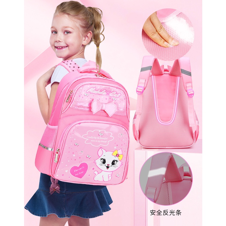 Ba Lô Đi Học Cỡ Lớn In Họa Tiết Hoạt Hình Chú Mèo Dễ Thương Thời Trang 2023 Cho Bé Mẫu Giáo