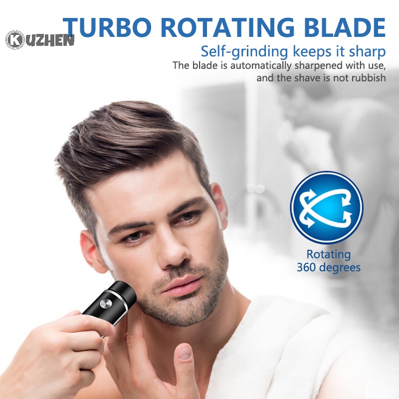 Kuzhen Máy Cạo Râu mini Toàn Thân Sạc usb Cho Nam