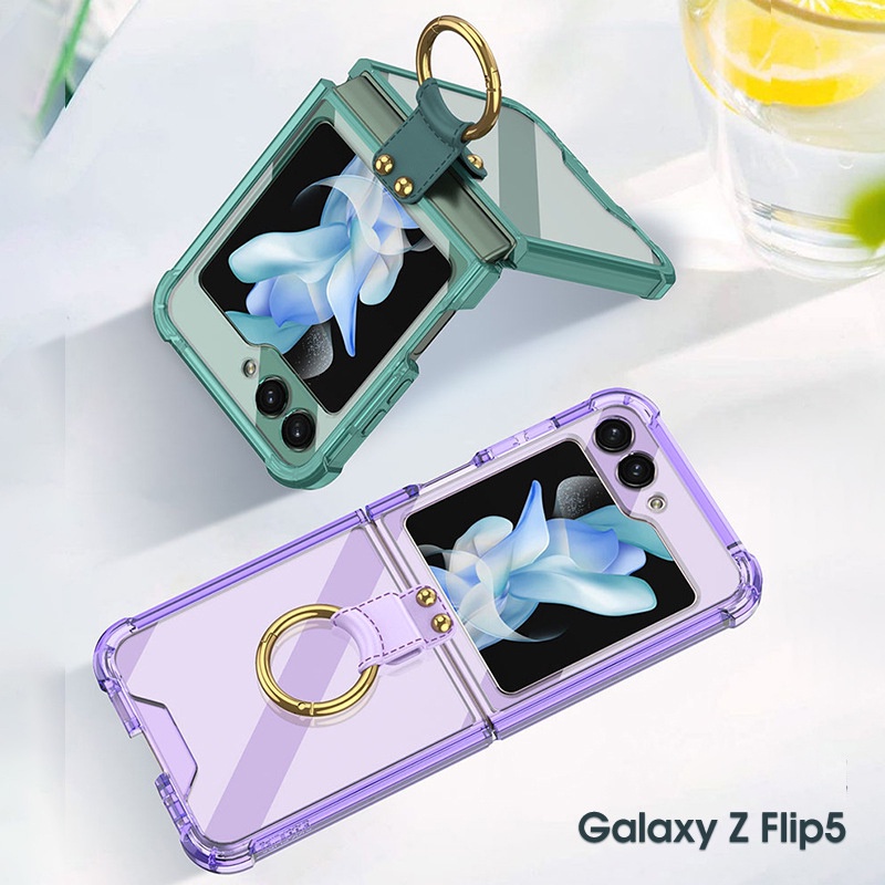 Ốp Điện Thoại Trong Suốt Có Túi Khí Bảo Vệ Toàn Diện Cho Samsung Z Flip 5 Z Flip5