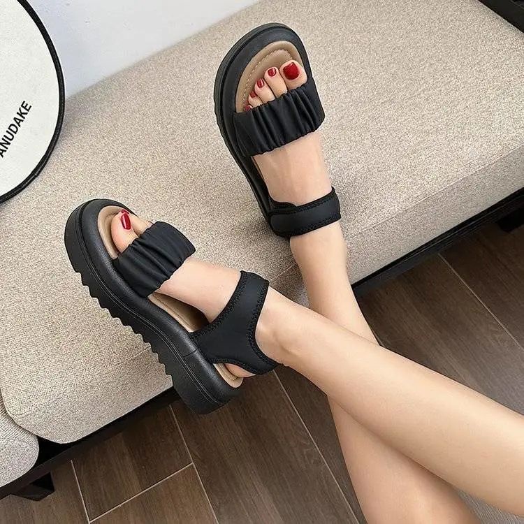 Giày Sandal Đế Dày Chống Trượt Size Lớn 35-43 Thời Trang Mùa Hè