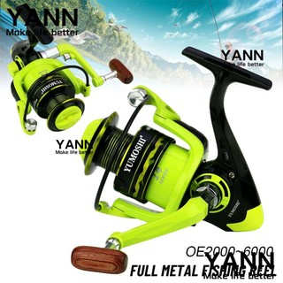 Máy câu cá kim loại trái phải màu xanh lá yan1 tỉ lệ 5.2: 1