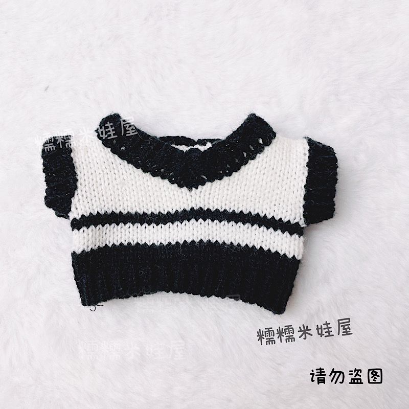 Quần Áo Cho Búp Bê 20cm Vải Cotton 20cm Họa Tiết Kẻ Sọc Dễ Thương