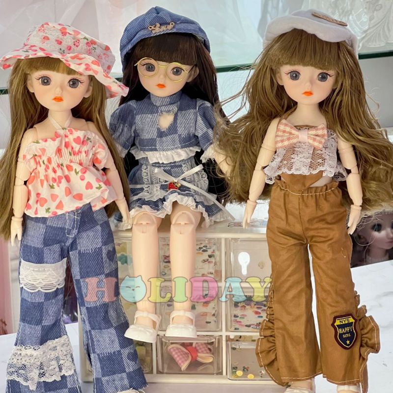 Búp Bê BJD 30cm 20 Khớp Nối Có Thể Tháo Rời Thời Trang Cho Bé Gái 1 / 6