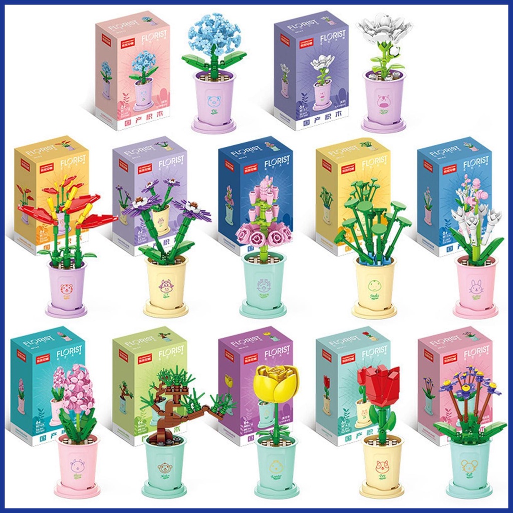 Bộ Đồ Chơi Lắp Ráp Hình Bông Hoa Nhiều Màu Sắc Đa Năng An Toàn Cho Bé Trai