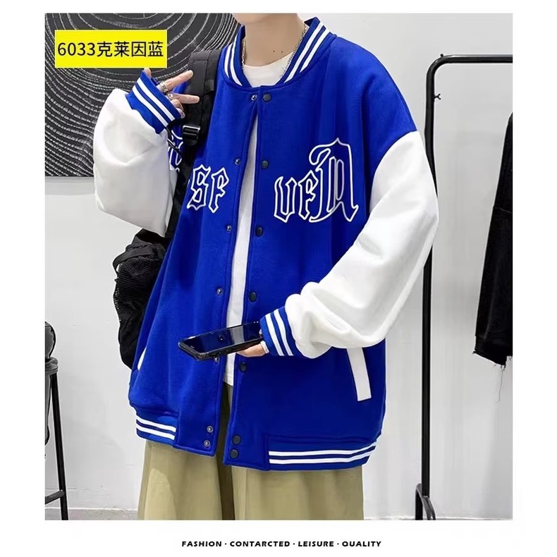 Áo Khoác Bóng Chày Form Rộng Thời Trang Trẻ Trung Cho Nam